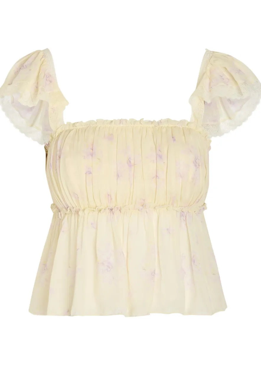 Siena floral-print georgette top