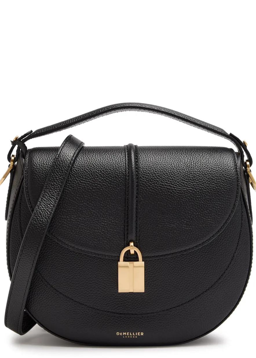 Siena grained leather saddle bag