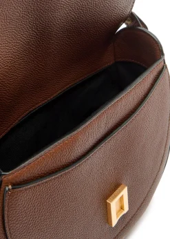 Siena grained leather saddle bag