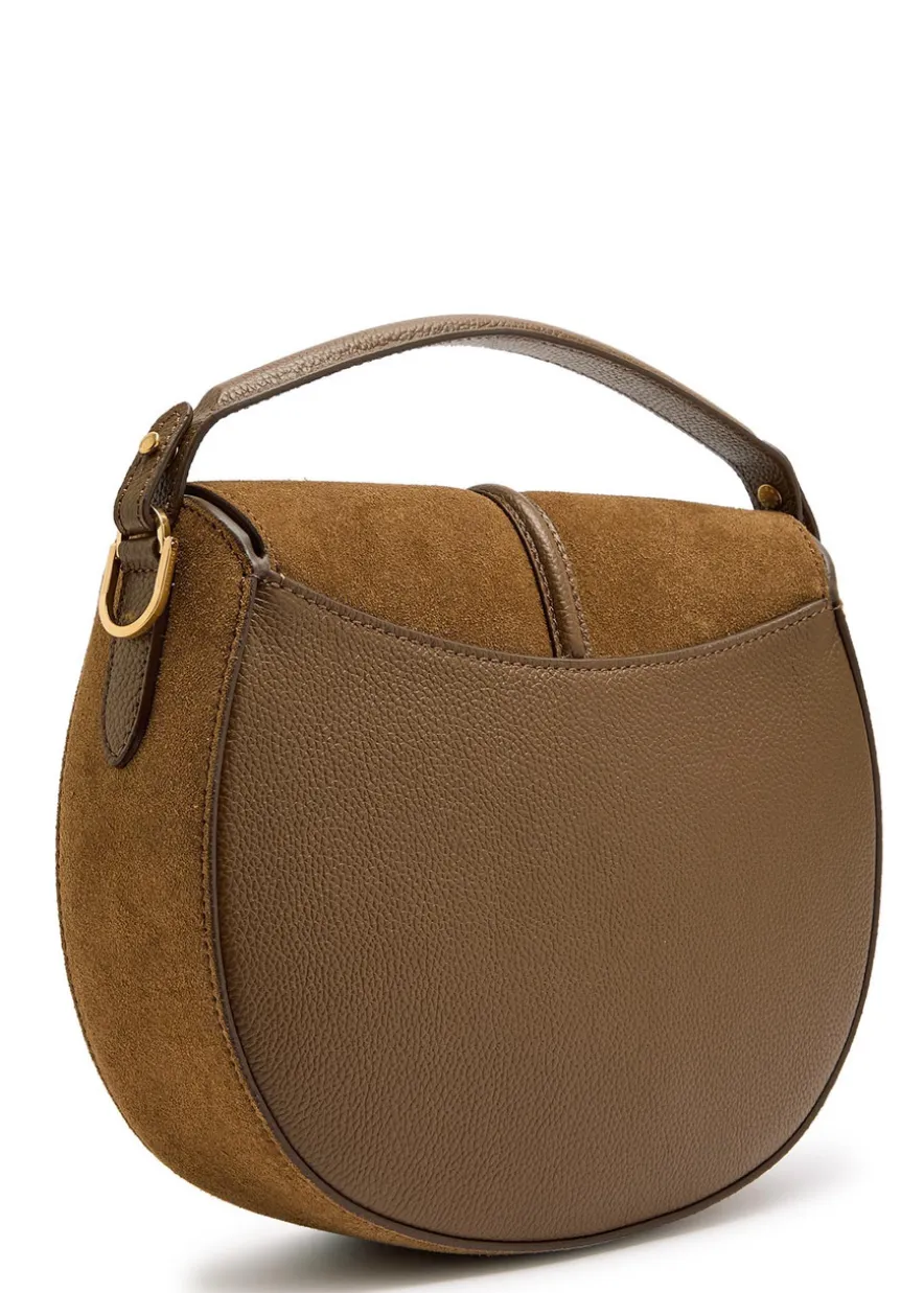 Siena leather and suede saddle bag
