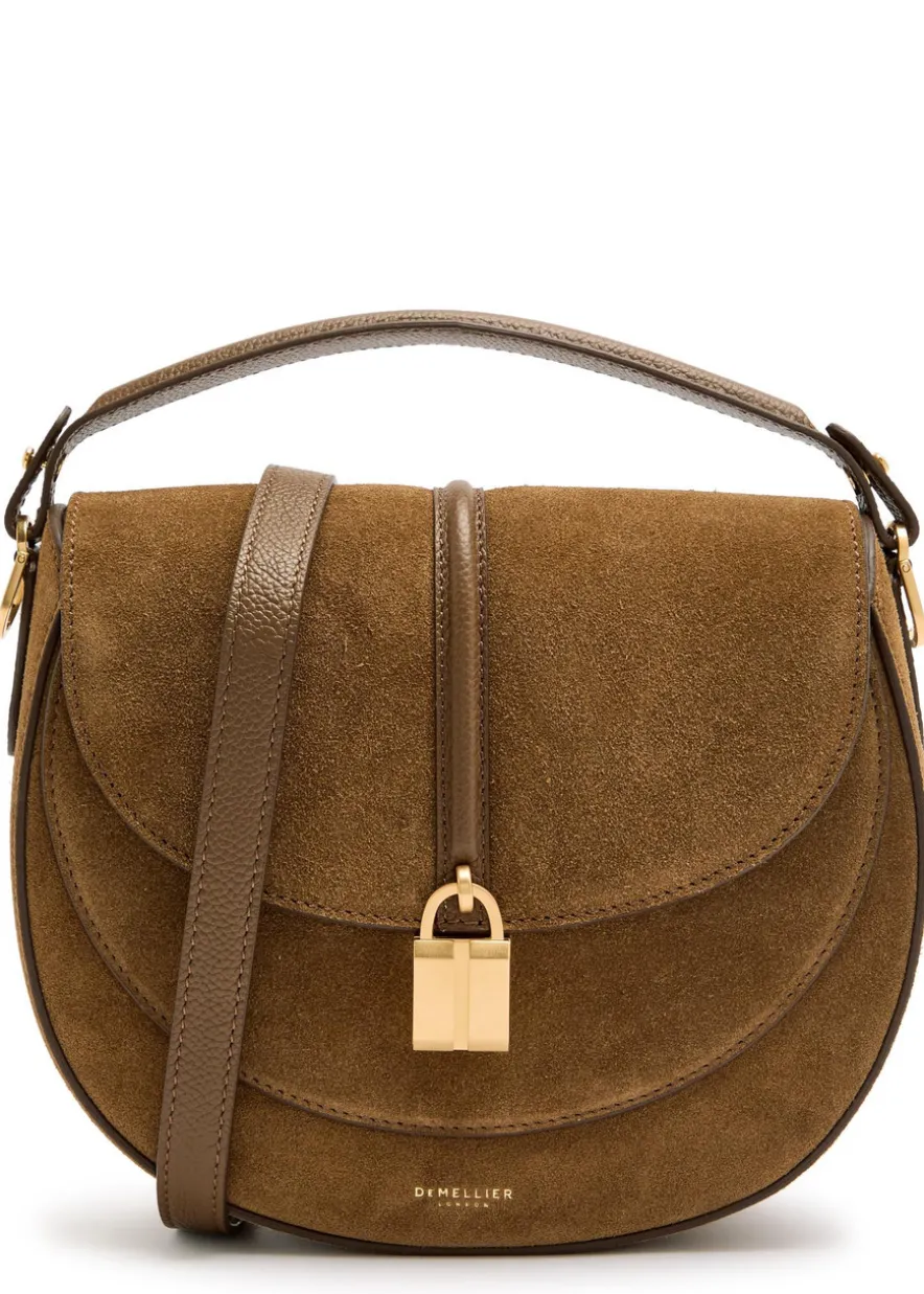 Siena leather and suede saddle bag