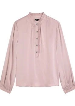 Sien ruffled silk blouse