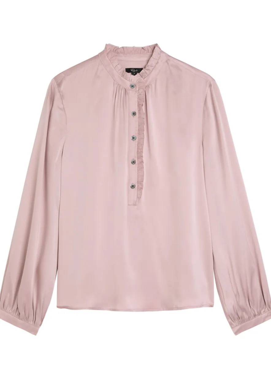 Sien ruffled silk blouse