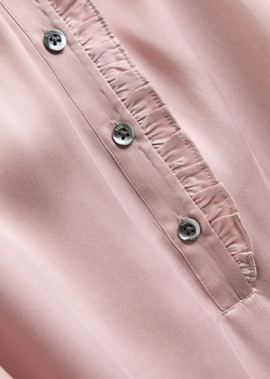 Sien ruffled silk blouse