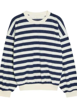 Sifnos striped terry sweatshirt