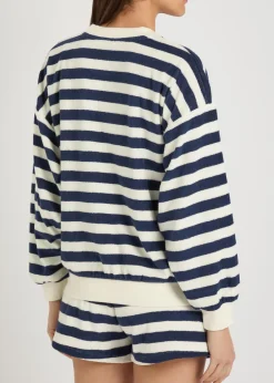 Sifnos striped terry sweatshirt