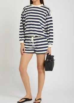 Sifnos striped terry sweatshirt