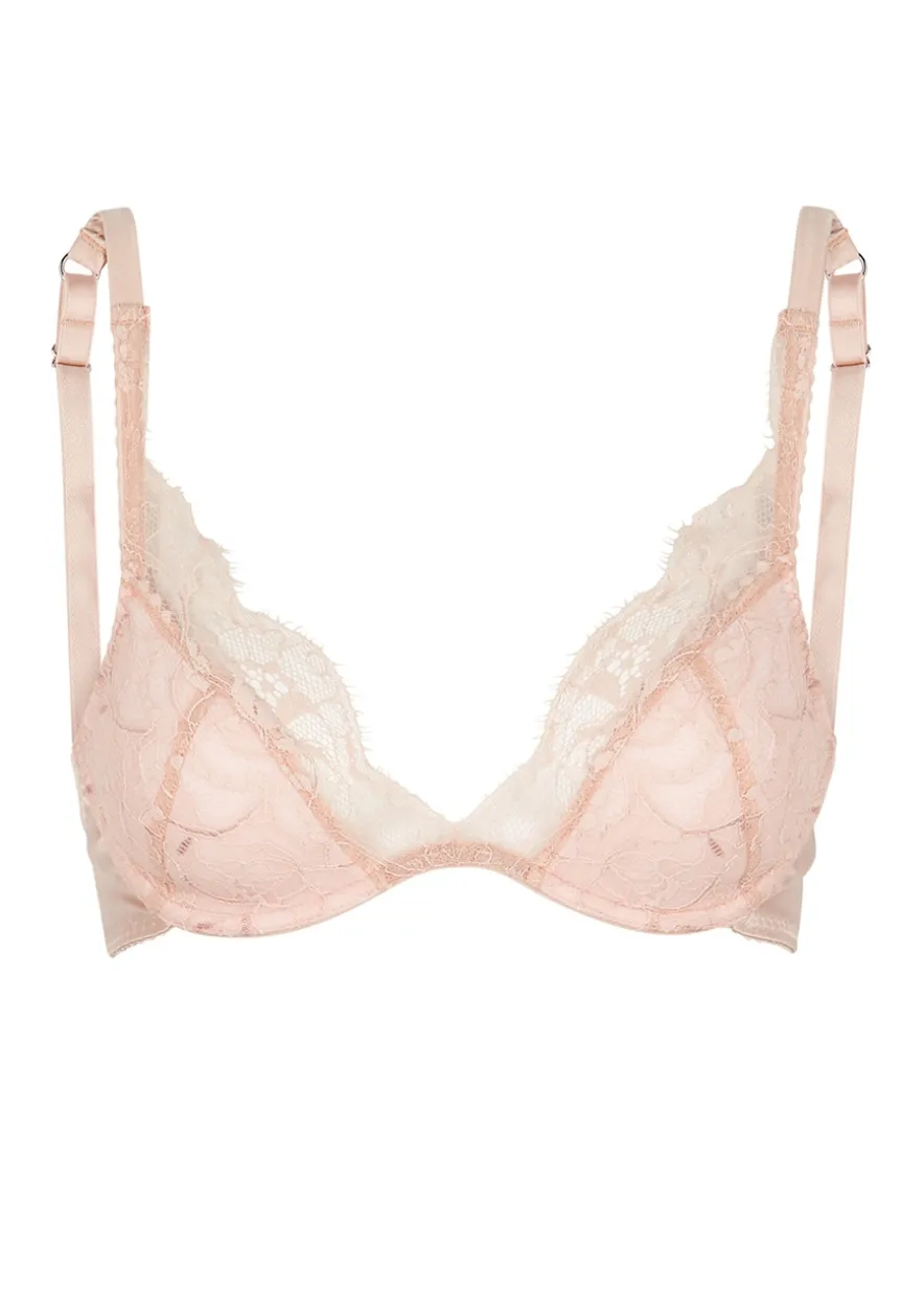 Signature silk-blend plunge bra
