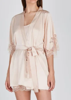 Signature silk-blend robe