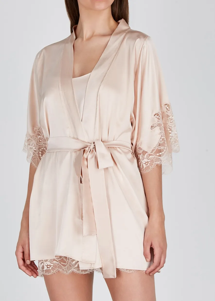 Signature silk-blend robe