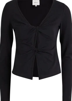 Silas knotted stretch-cotton top