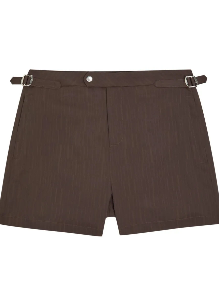 Silas striped woven swim shorts