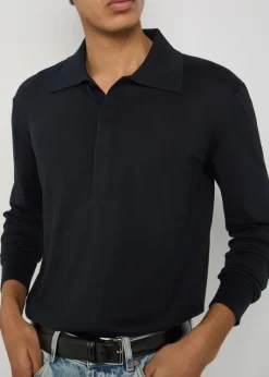 Silk and cotton-blend polo shirt