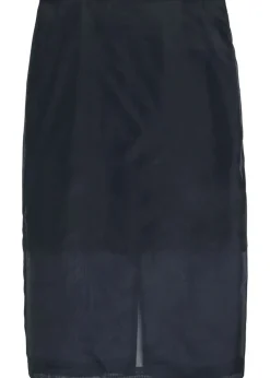 Silk-organza midi skirt