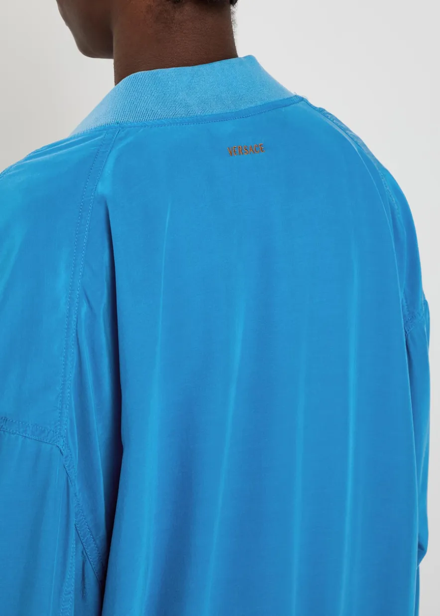 Silk-poplin bomber jacket