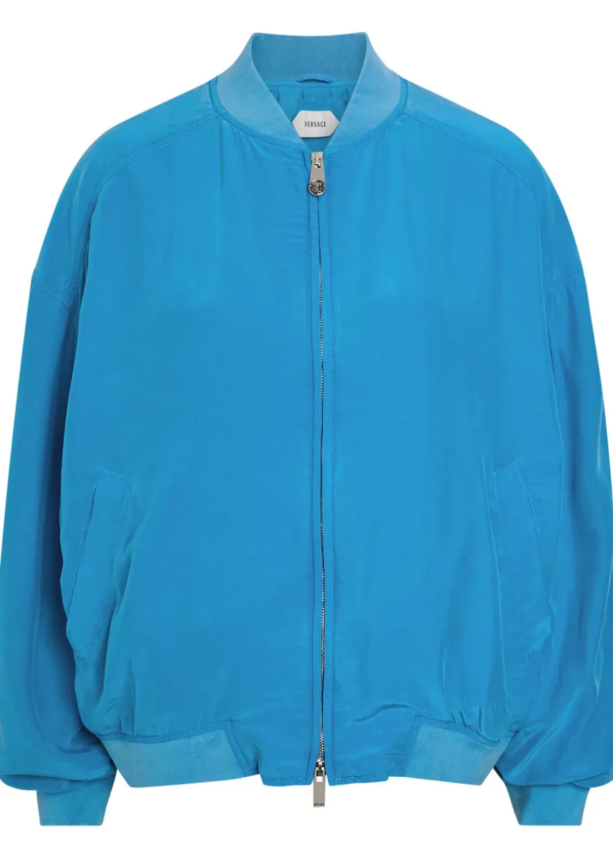 Silk-poplin bomber jacket