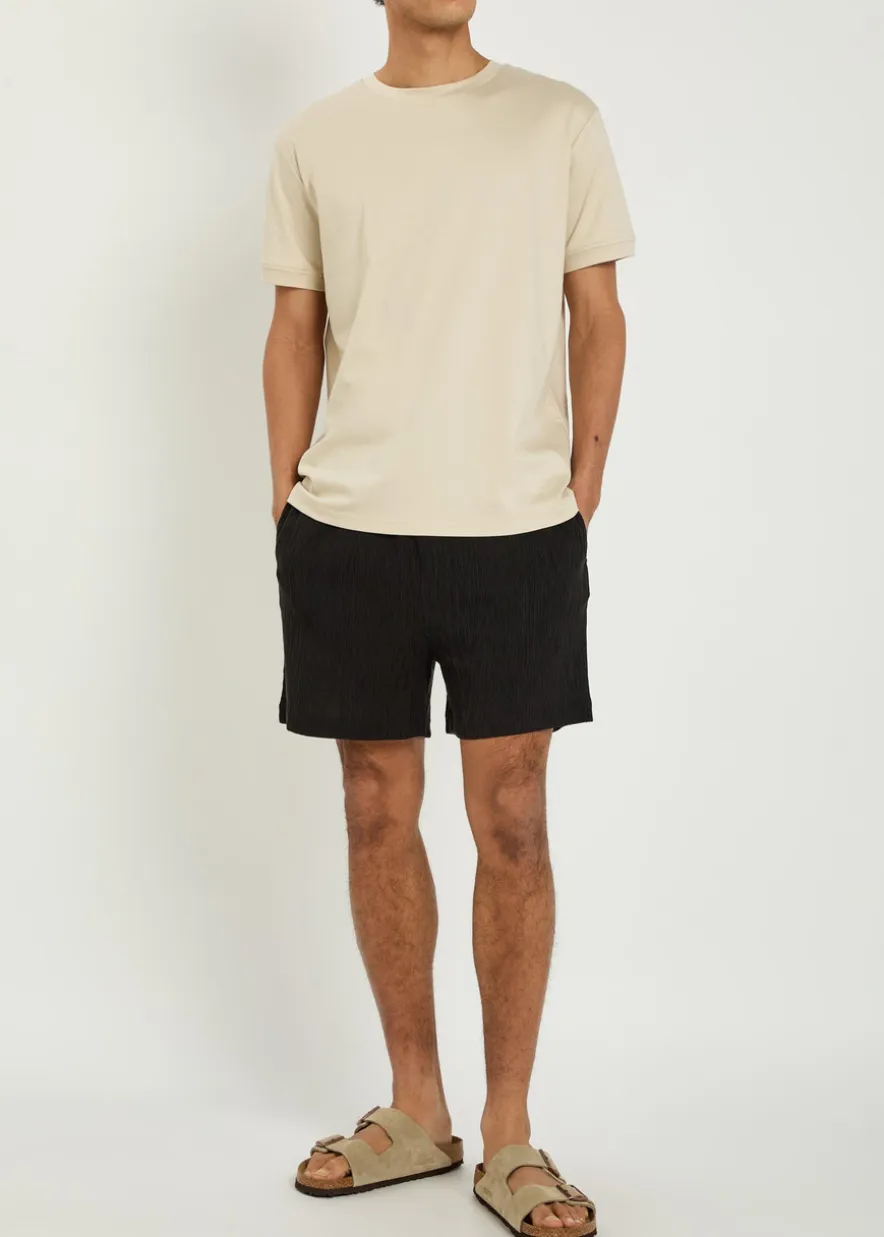 Silvano crinkled cotton shorts