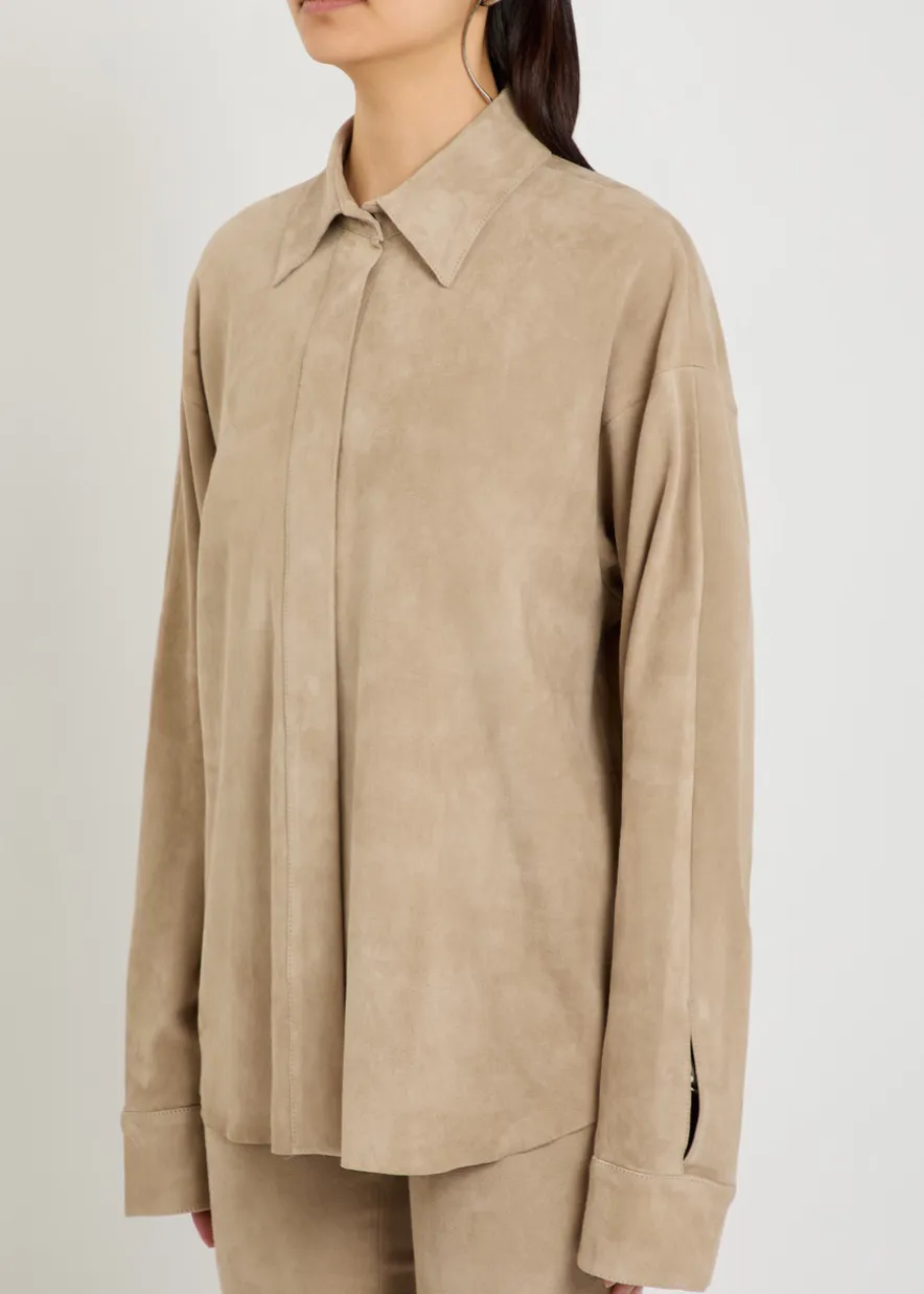 Simone oversized suede shirt
