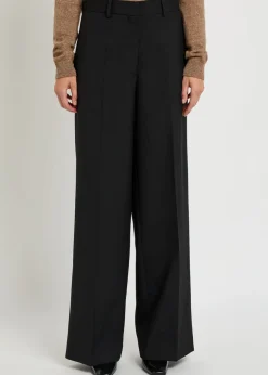 Simone wide-leg wool trousers