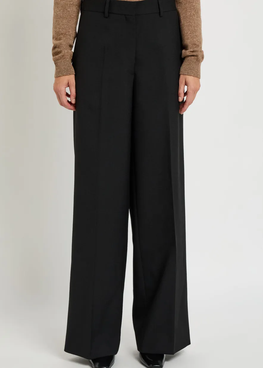 Simone wide-leg wool trousers