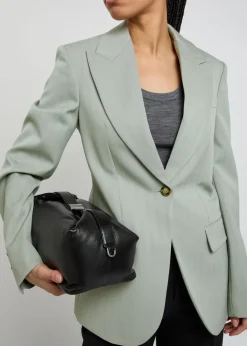 Single-breasted wool blazer