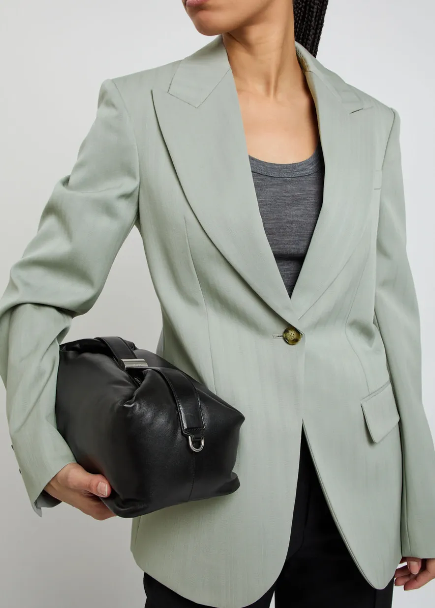 Single-breasted wool blazer