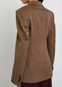 Single-breasted wool blazer