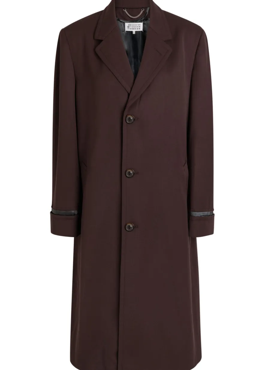 Single-breasted wool coat