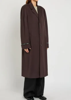 Single-breasted wool coat