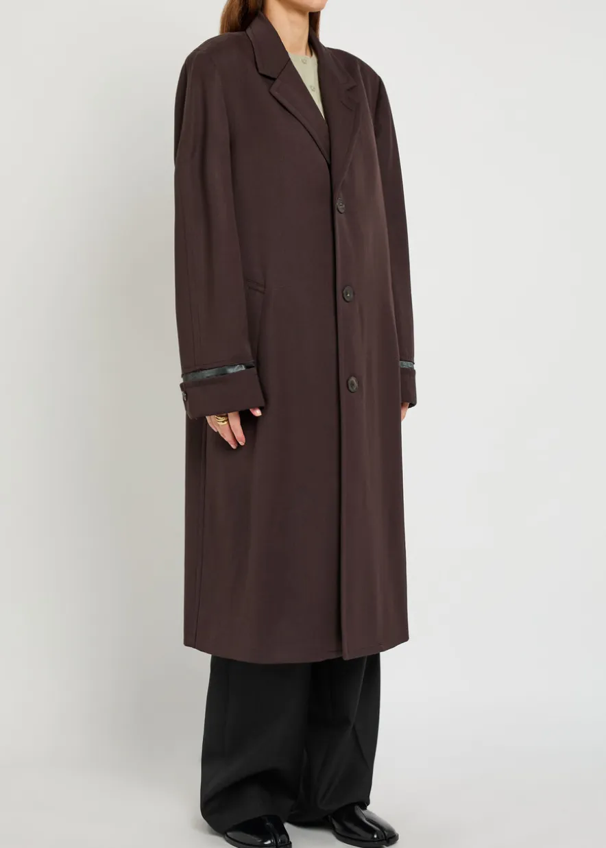 Single-breasted wool coat