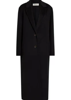 Single-breasted wool coat