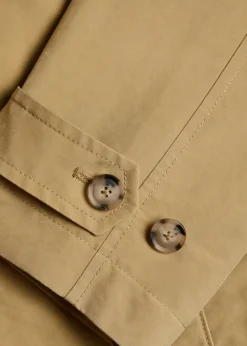 Single-breasted woven trench coat