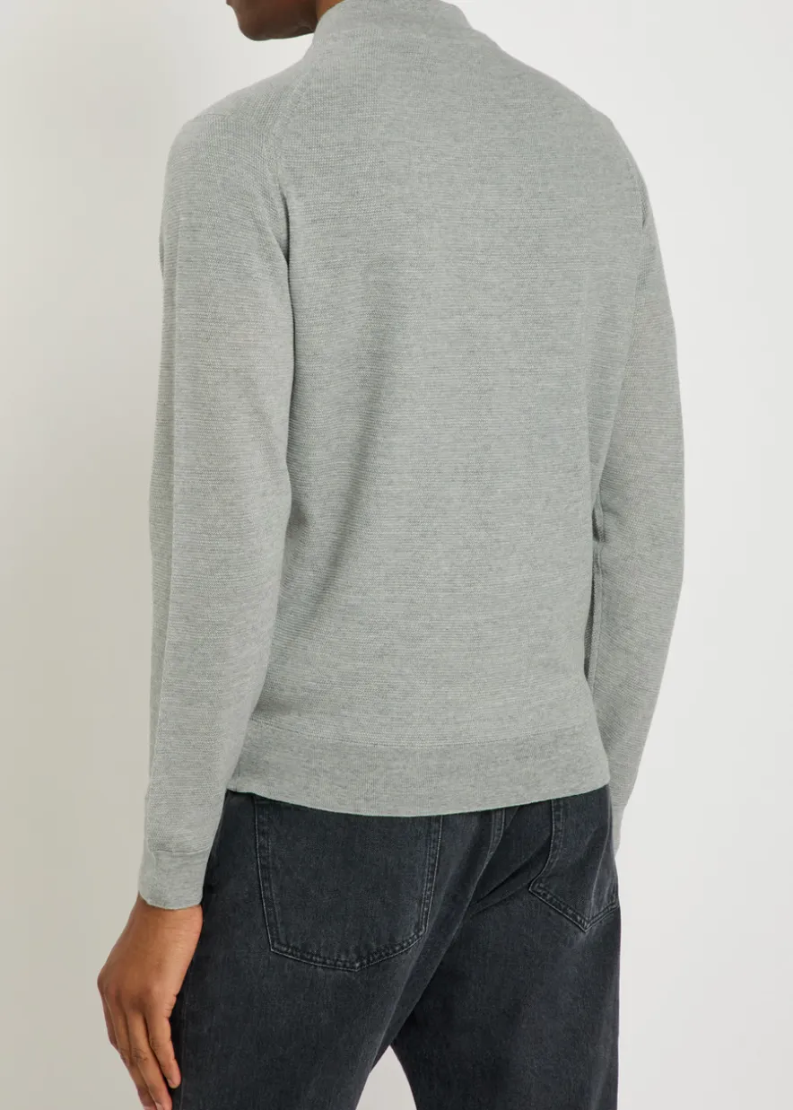 16.Singular fine-knit merino wool bomber jacket