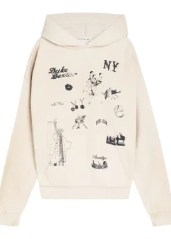 Sketch printed cotton sweatshirt