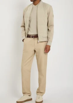 Skiles quilted shell and cotton-blend jacket