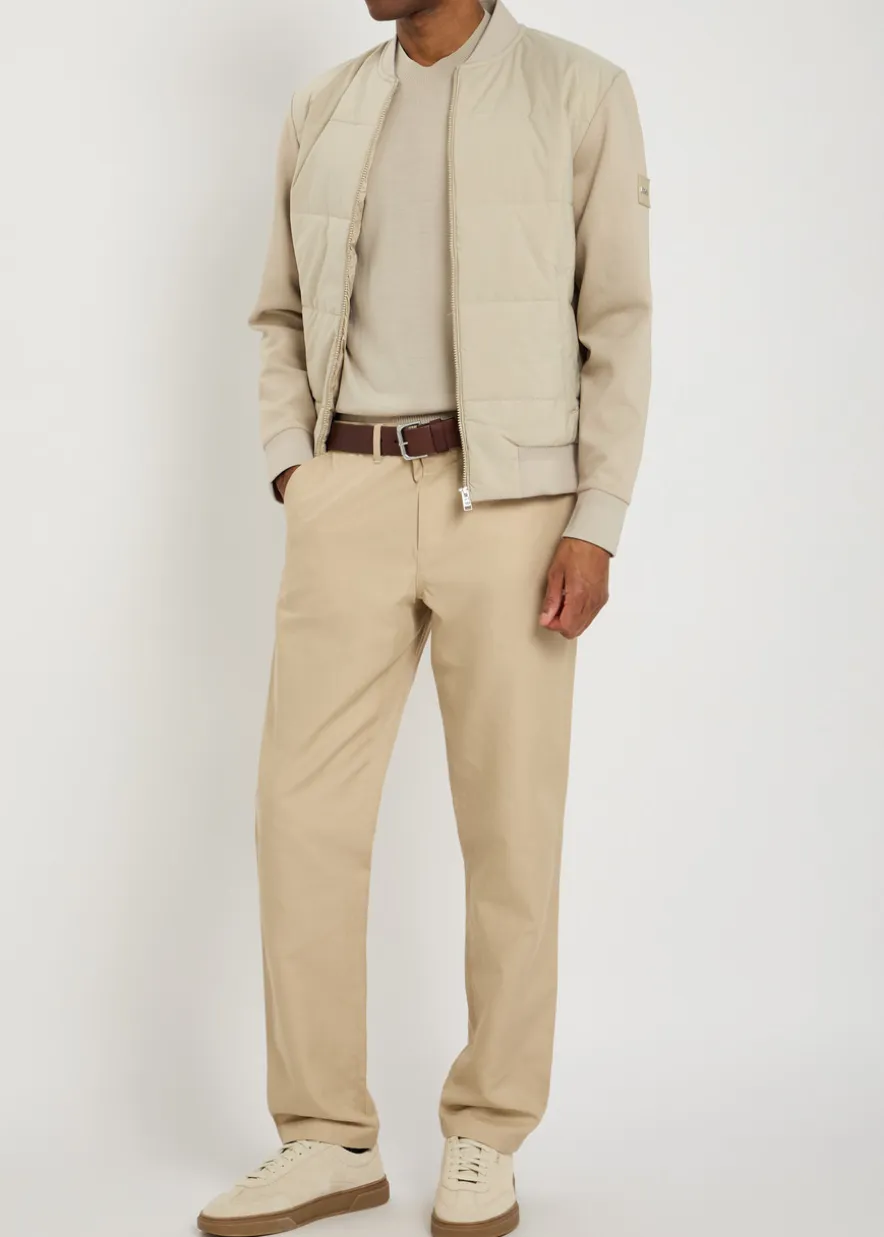 Skiles quilted shell and cotton-blend jacket
