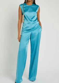 Sleeveless satin top