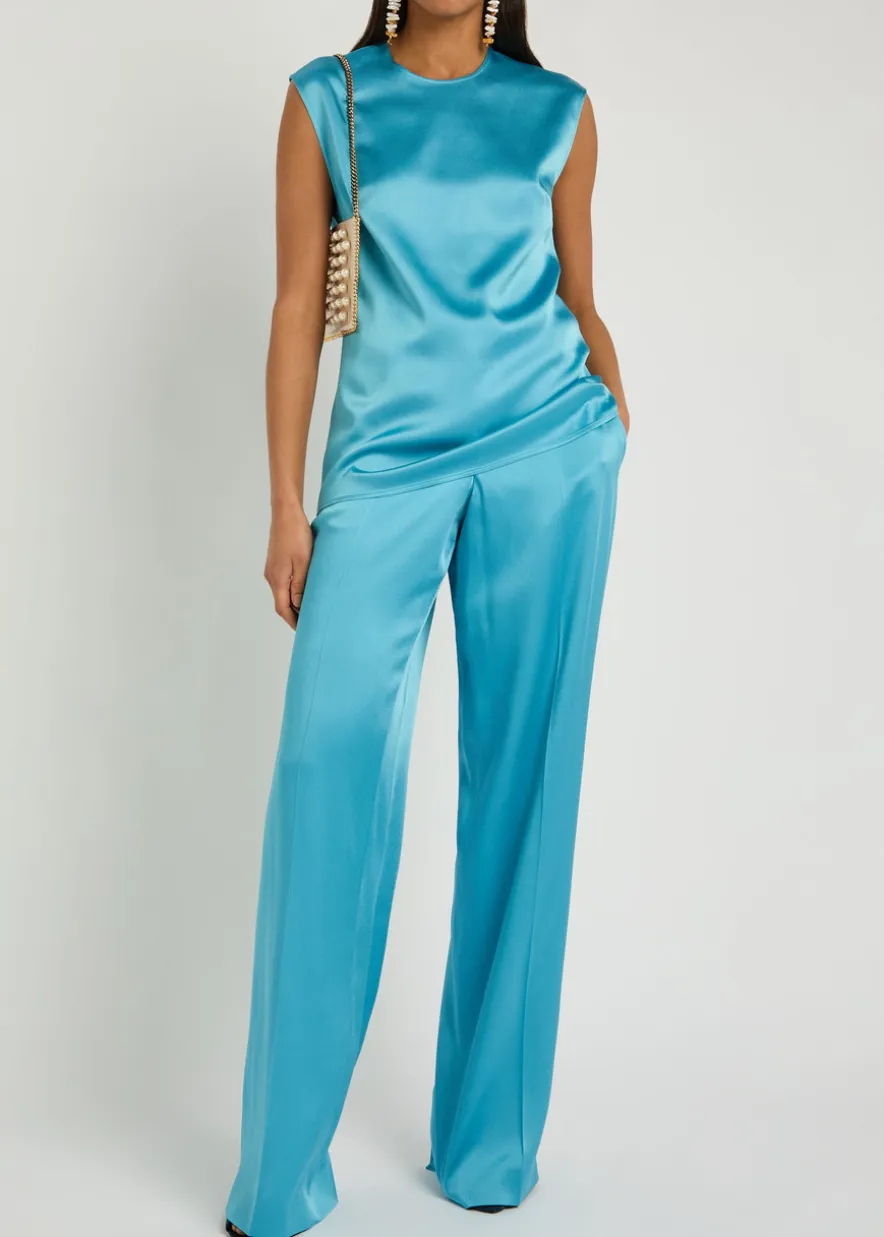 Sleeveless satin top