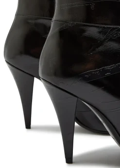 Sliced 95 glossed leather ankle boots