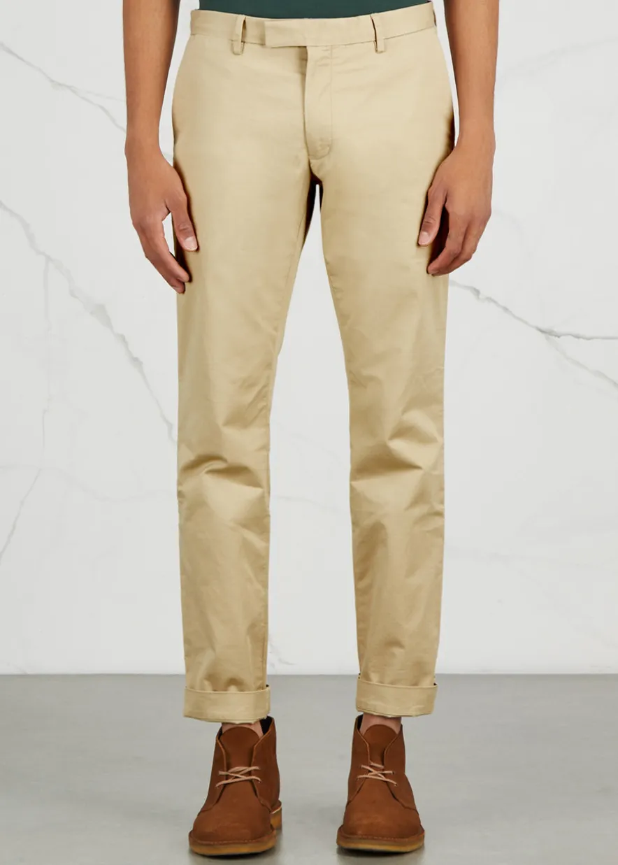 Slim-leg stretch cotton chinos