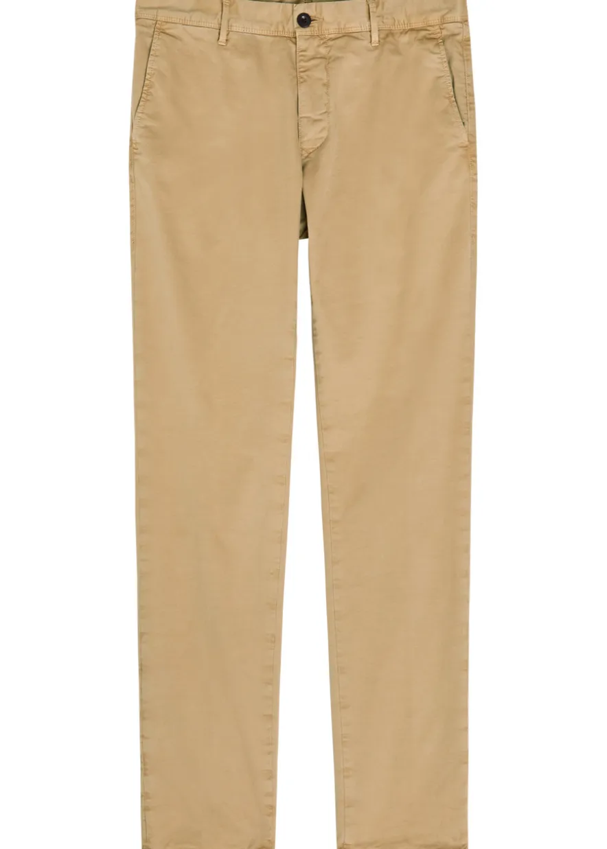 Slim-leg stretch-cotton trousers