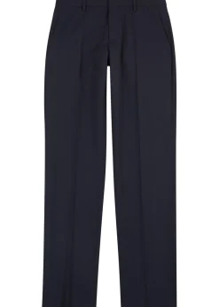 Slim-leg stretch-wool trousers
