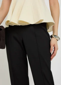 Slim-leg stretch-wool trousers