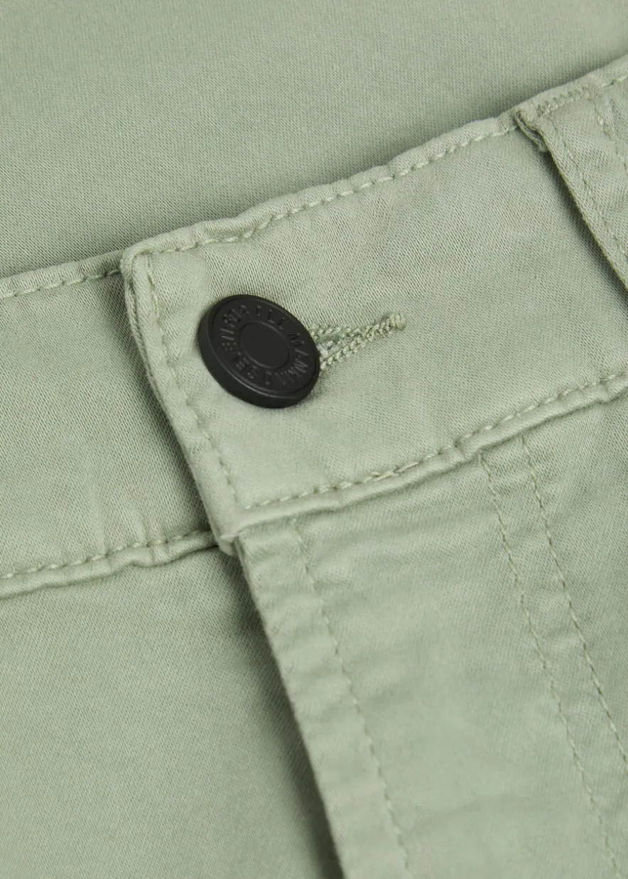 Slimmy tapered-leg stretch-sateen chino trousers