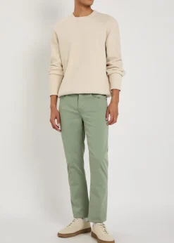 Slimmy tapered-leg stretch-sateen chino trousers