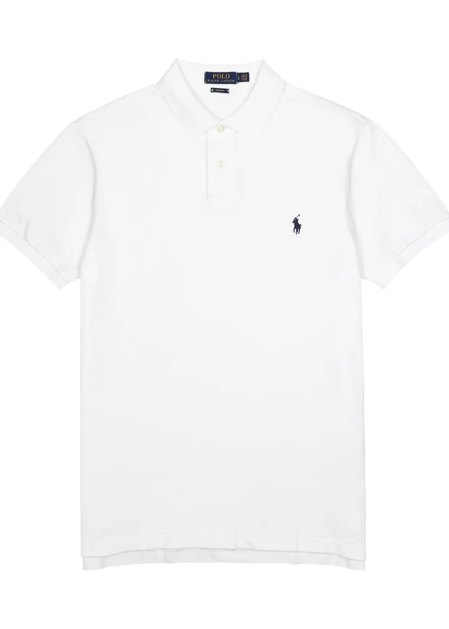 Slim piqué-cotton polo shirt
