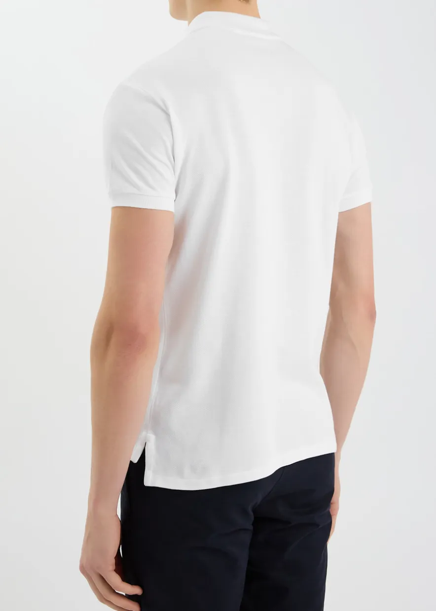 Slim piqué-cotton polo shirt