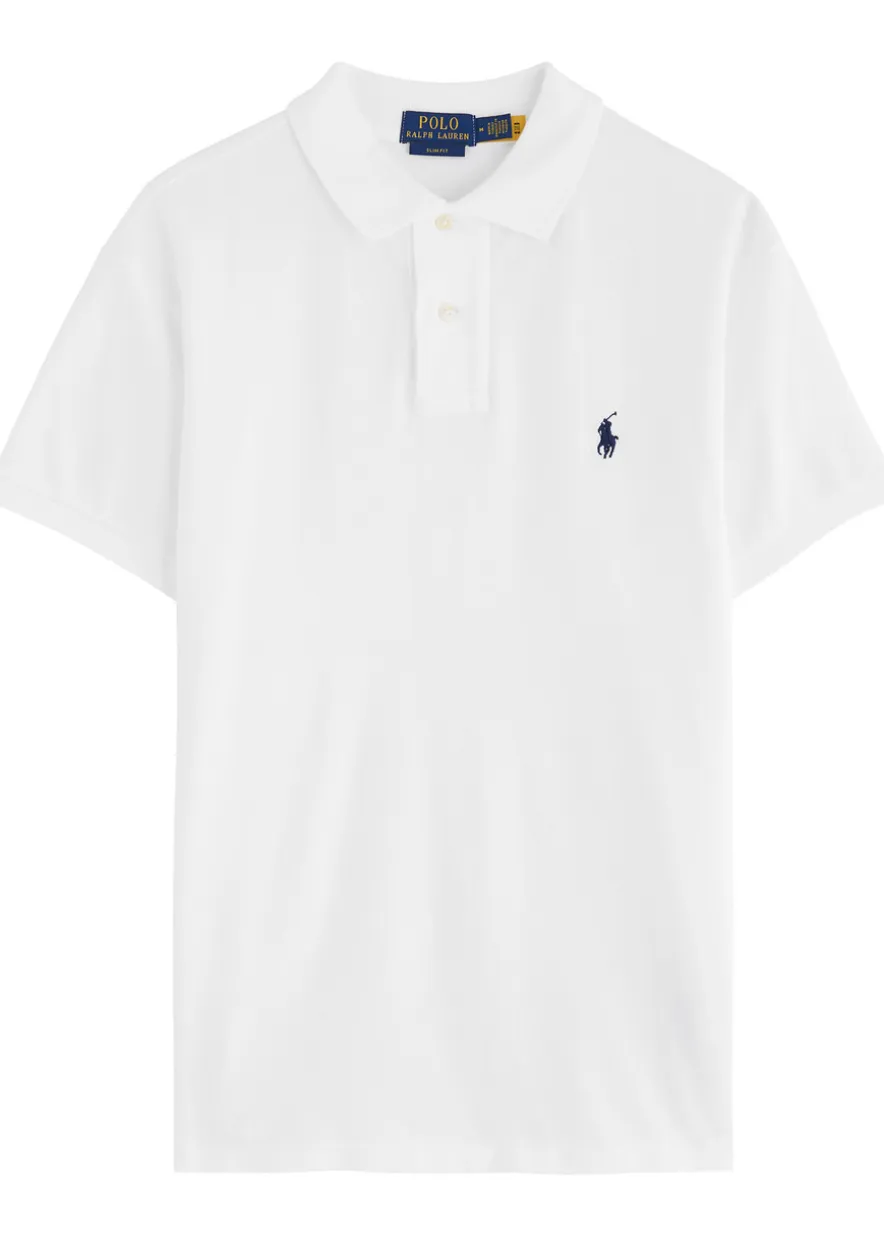 Slim piqué-cotton polo shirt