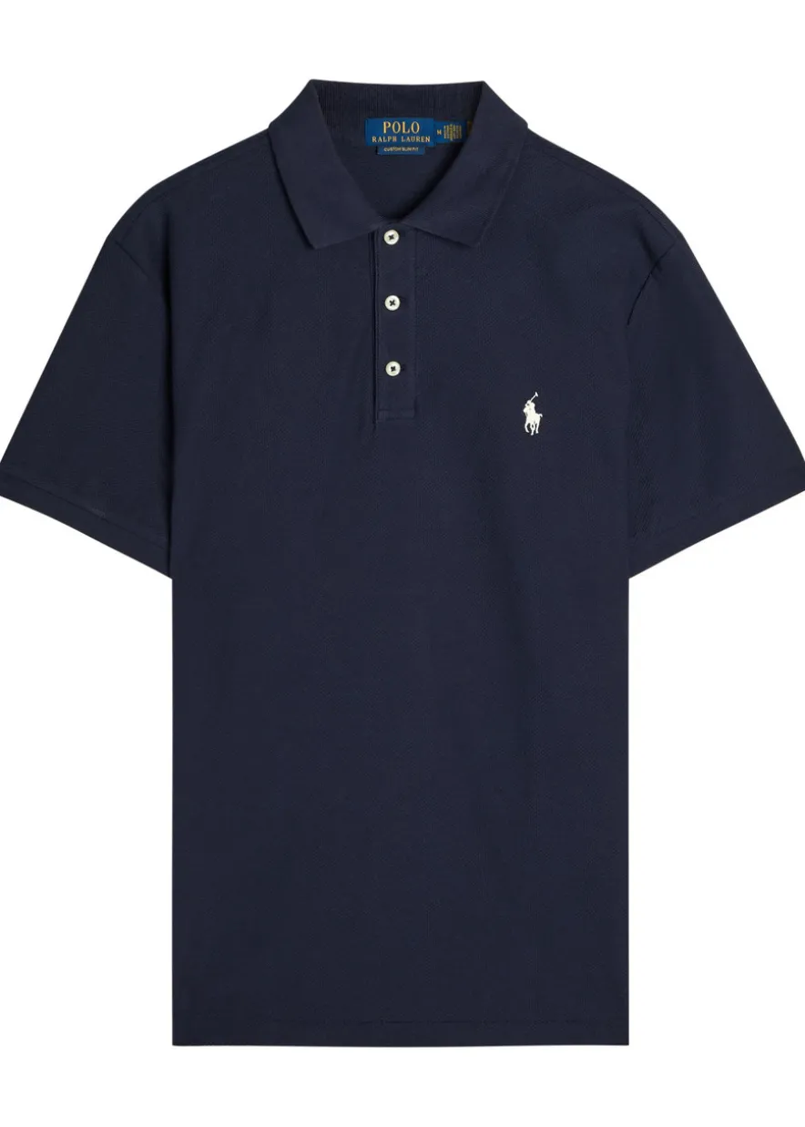Slim piqué cotton polo shirt