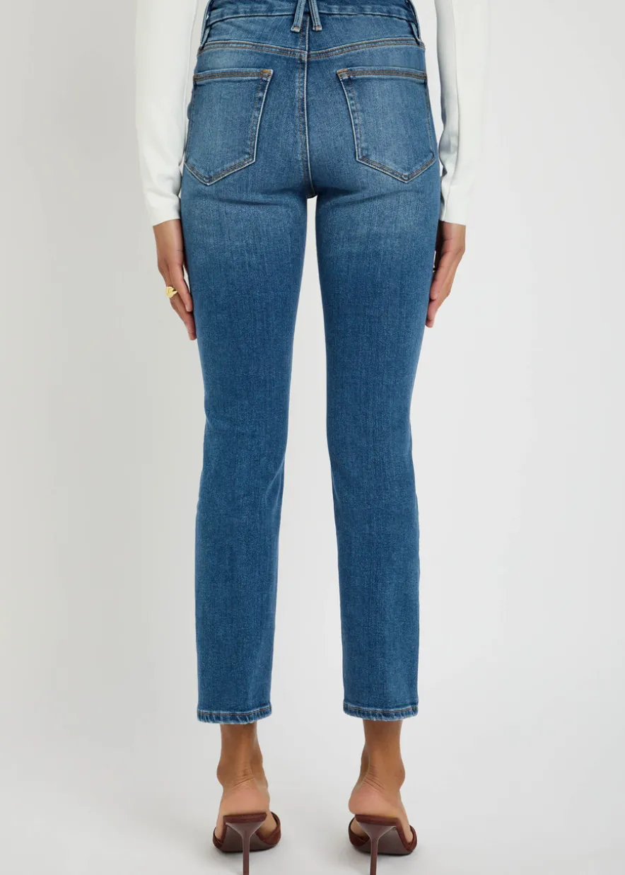 Slim straight-leg cropped jeans